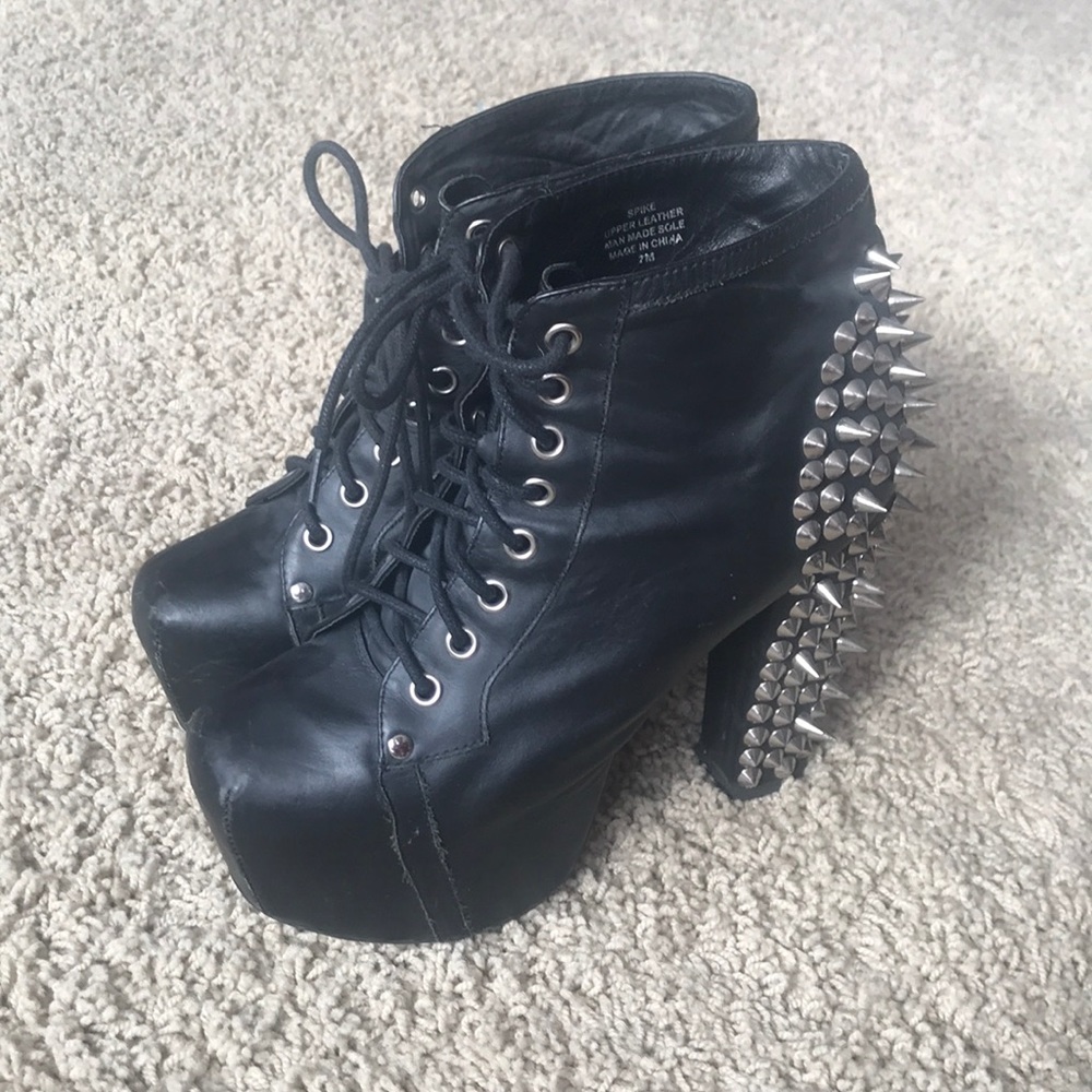 Jeffrey Campbell Black Spiked Lita